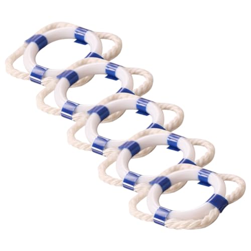 Hemobllo 5Stücke Teiliges Schwimmring Mediterrane Lebensringe Deko für Puppenhäuser Wohnräume und Badezimmer Hochwertige Ornamente für Kreative DIY Projekte von Hemobllo