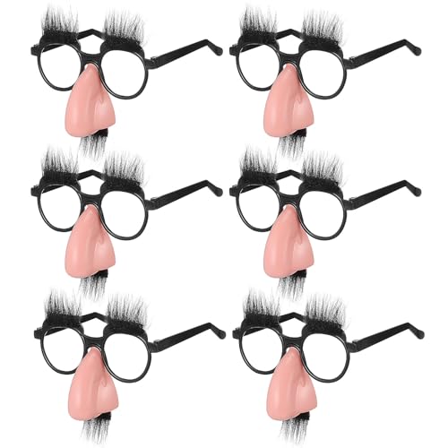 Hemobllo 6 Lustige Brillen mit Großer Nase Und Schnurrbart: Neuartige Brillen für Halloween-kostüme Und Geburtstagsparty-geschenke – Kostümbrillen aus Kunststoff Hemobllo 6 Lustige Brillen mit Großer Nase Und Schnurrbart: Neuartige Brillen für Halloween-kostüme Und Geburtstagsparty-geschenke – Kostümbrillen aus Kunststoff von Hemobllo