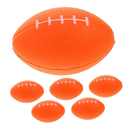 Hemobllo 6 Stück Fußball Schaumstoff-fußball Fußballfiguren Fußball Fußballspielzeug Sportbälle Gastgeschenke Fußbälle Fußballzubehör Für Jungen Orange Polyurethan von Hemobllo