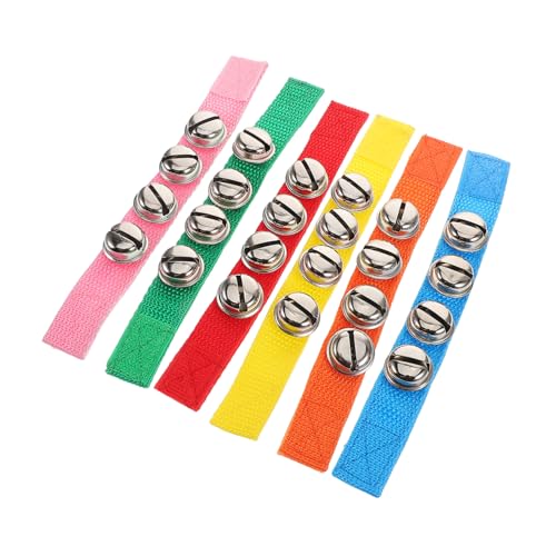 Hemobllo 6 Stück Kleines Handgelenk-Glockenspielzeug für Handglocken für Erwachsene Musikhandglocken Kuss-Hand-Glocke kleine Glocken Kinderarmbandglocken Stoff von Hemobllo