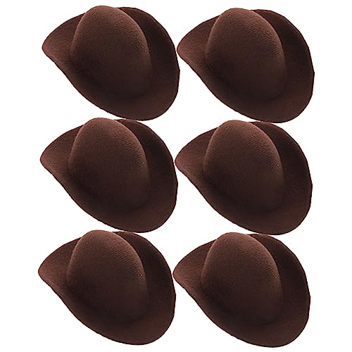 Hemobllo 6 Stück Mini Cowboy Hat Accessoires Cowboyhüte zum Basteln Minihüte basteln Kleiner Cowgirlhut Mini Cowgirl Hut kleine Cowboyhüte Miniaturhüte Mini Cowgirl -Hüte Stoff Hellbraun Hemobllo 6 Stück Mini Cowboy Hat Accessoires Cowboyhüte zum Basteln Minihüte basteln Kleiner Cowgirlhut Mini Cowgirl Hut kleine Cowboyhüte Miniaturhüte Mini Cowgirl -Hüte Stoff Hellbraun von Hemobllo
