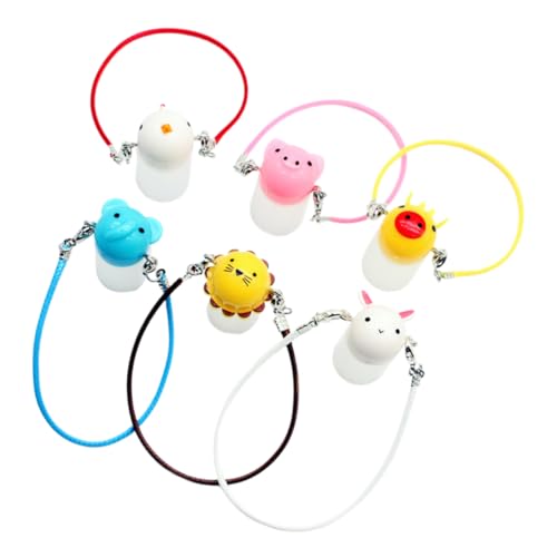 Hemobllo 6 Stück Mini Trinkflaschen Isoliert Cartoon Design Tragbare Wasserflaschen Für Büro Schule Outdoor Reise Charmante Miniaturflaschen von Hemobllo