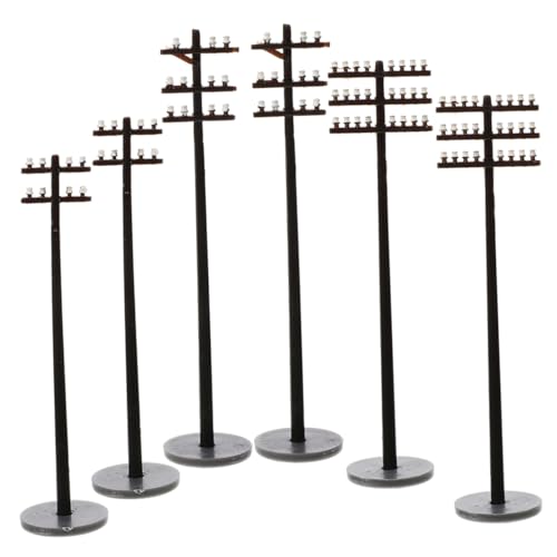 Hemobllo 6 Stück Miniatur Teiliges Set Kleine Telefonmasten Leichte Sandtisch Dekoration für Modellbau Mikro Landschaften für Eisenbahn Sandtabellen und Miniaturhäuser Hemobllo 6 Stück Miniatur Teiliges Set Kleine Telefonmasten Leichte Sandtisch Dekoration für Modellbau Mikro Landschaften für Eisenbahn Sandtabellen und Miniaturhäuser von Hemobllo