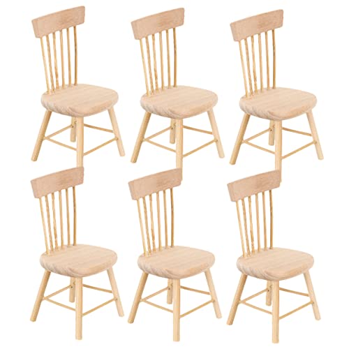 Hemobllo 6 Stück Modell eines Holzstuhls ästhetisch Puppe Miniatur Dollhouse Möbel Holz Mini-Holzstühle Dollhouse -Holzstühle Mini-Stühle zum Basteln winzige Holzstühle Dollhouse Chair Hemobllo 6 Stück Modell eines Holzstuhls ästhetisch Puppe Miniatur Dollhouse Möbel Holz Mini-Holzstühle Dollhouse -Holzstühle Mini-Stühle zum Basteln winzige Holzstühle Dollhouse Chair von Hemobllo