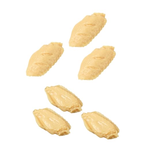 Hemobllo 6 Stück Teiliges Künstliche Hähnchenflügel aus Sicherem Realistische Küchen und Fotodekoration Langlebige Lebensmittelattrappen für Restaurant Bäckerei und Wohnraumdisplay von Hemobllo
