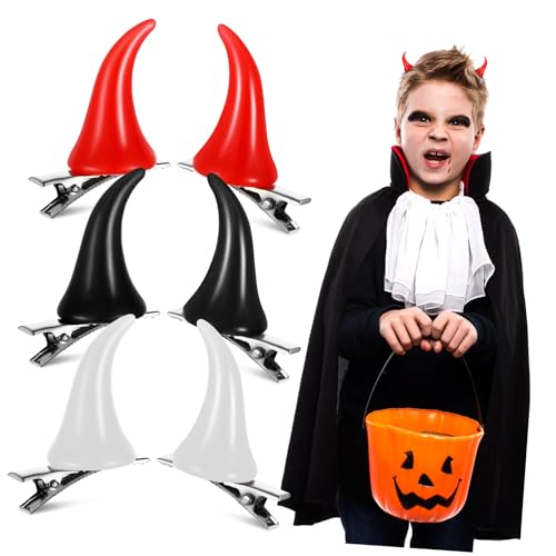 Hemobllo 6 Stück Teiliges Teufelshorn Haarclips mit Alligator Klemme Halloween Haaraccessoires in Rot für Vielseitige Frisuren und Sicheren bei Kostüm und Cosplay Partys Hemobllo 6 Stück Teiliges Teufelshorn Haarclips mit Alligator Klemme Halloween Haaraccessoires in Rot für Vielseitige Frisuren und Sicheren bei Kostüm und Cosplay Partys von Hemobllo