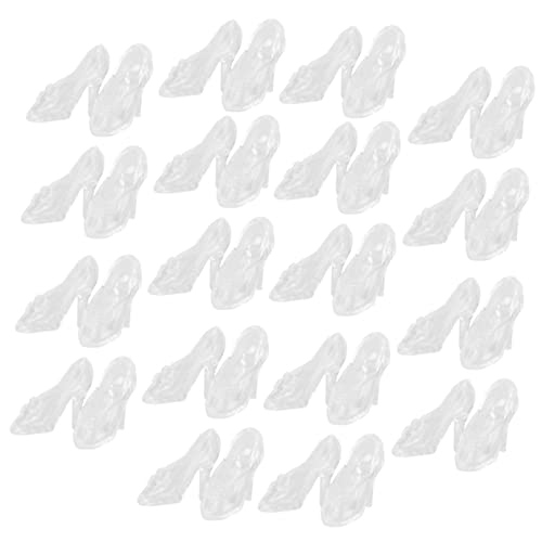 Hemobllo 60Paare Mini High Heels Puppenschuhe Transparente Kristallschuhe für Puppendekoration für Mini Häuser und Kreatives Fördert Fantasie und Handwerkliche Fähigkeiten von Hemobllo