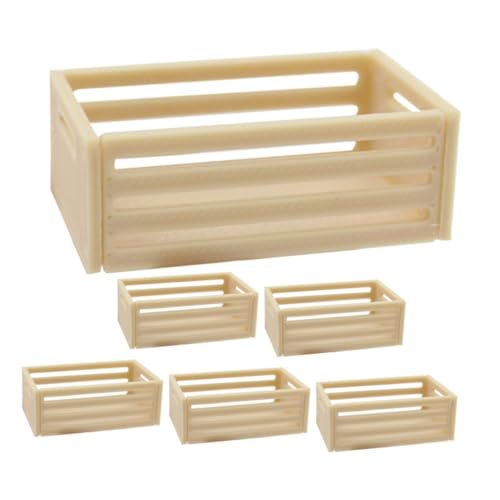 Hemobllo 6Stücke Aufbewahrungskorbmodell für Puppenhaus Deko und Miniaturaufbewahrung Robustes und Realistisches Design Ergänzung von Hemobllo