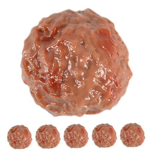 Hemobllo 6Stücke Realistische Künstliche Rindfleischbällchen für Fotografie und Dekoration Fake Food Modell für Wohnzimmer Lebensechte Requisite für Displays von Hemobllo