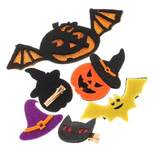 Hemobllo 6Stücke Teiliges Halloween Haarklammern Cartoon Designs mit Kürbis Fledermaus und Hexenhut Damen Party Dekoration Hemobllo 6Stücke Teiliges Halloween Haarklammern Cartoon Designs mit Kürbis Fledermaus und Hexenhut Damen Party Dekoration von Hemobllo