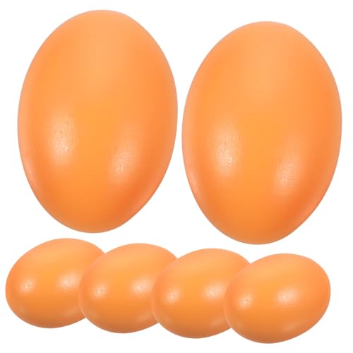 Hemobllo 6Stücke Teiliges Holz Eier für DIY Bemalung Unbemalte Eier für Kreative Bastelprojekte und Ostern für Kunstaktivitäten Dekoration und Spielspaß von Hemobllo