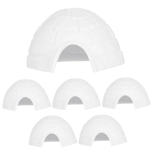 Hemobllo 6Stücke Teiliges Iglu Modellset Realistische Iglu Dekoration für Kreative Szenen mit Pinguinen und Eisbären für Weihnachtsdeko Schulthemen von Hemobllo