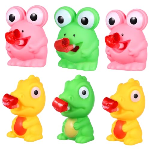 Hemobllo 6Stücke Teiliges Quetschspielzeug Lustige Frosch und Dinosaurier Figuren mit Herausziehbaren Zungen Stressabbauendes Dekompressionsspielzeug für Büro Farblich Hemobllo 6Stücke Teiliges Quetschspielzeug Lustige Frosch und Dinosaurier Figuren mit Herausziehbaren Zungen Stressabbauendes Dekompressionsspielzeug für Büro Farblich von Hemobllo
