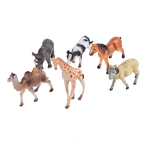 Hemobllo 6Stücke Teiliges Tierspielzeug Realistische Tierfiguren aus Hochwertigem für Rollenspielen und Kreativen Lernaktivitäten von Hemobllo