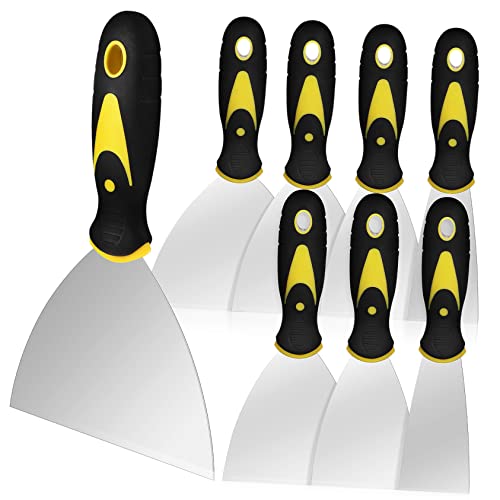 Hemobllo Grade Spachtel Werkzeuge 8-teiliges Edelstahl-Set für Wandarbeiten Komfort Griff Hemobllo Grade Spachtel Werkzeuge 8-teiliges Edelstahl-Set für Wandarbeiten Komfort Griff von Hemobllo