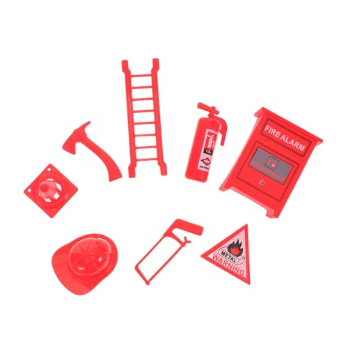 Hemobllo 8 Stück Teiliges Feuerwehr Spielset für Feuerwehrleitern und Löschern Kunststoff Feuerwehrzubehör für Puppenhaus Interaktives Rollenspiel für Jungen und Mädchen Sicher und von Hemobllo