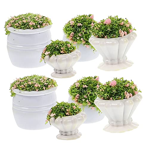 Hemobllo 8 Stück Teiliges Miniatur Blumenbeet Künstliche Pflanzen Modell Lebensecht Micro Landschaft Dekoration für DIY Puppenhaus Garten von Hemobllo