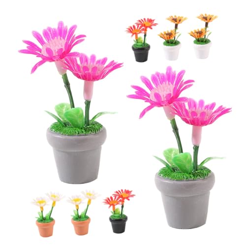 Hemobllo 8Stücke Teiliges Bonsai Pflanzen für Puppenhaus Lebensechte Topfpflanzen Dekoration Kompaktes Design für Mini Garten für DIY Bastelprojekte und Puppenhaus Zubehör von Hemobllo
