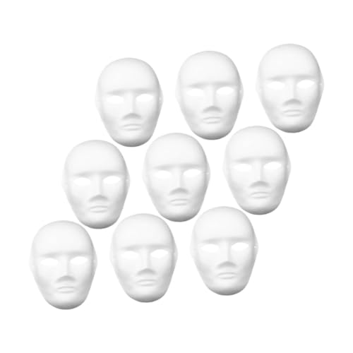Hemobllo 9Stücke DIY Teiliges Leere Männliche Vollgesichtsmaske Bemalen für Kreative Papiermaske für Cosplay Halloween Kostümpartys für Bastelprojekte Hemobllo 9Stücke DIY Teiliges Leere Männliche Vollgesichtsmaske Bemalen für Kreative Papiermaske für Cosplay Halloween Kostümpartys für Bastelprojekte von Hemobllo