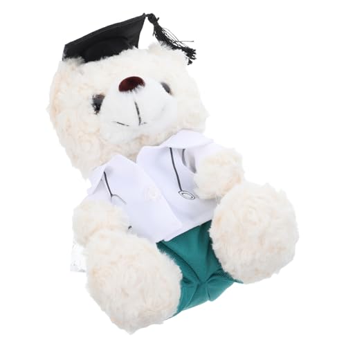 Hemobllo Arzt-bär-puppe Abschlussbär Bärenpuppen-abschlusssaison Abschlusspuppe Abgestufter Plüsch Abschluss Plüsch Bär Abschlusstierplüsch Arzt Stofftier Abschlussspielzeug Pp Baumwolle von Hemobllo