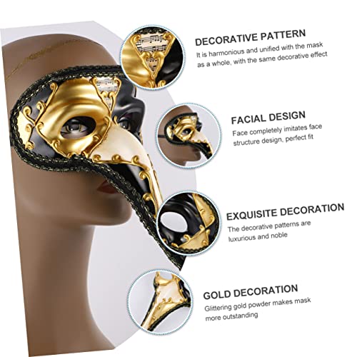 Hemobllo Ball Long Nose Maske für Kostümparty mit Elegantem Retro Design Geeignet für Maskenball Mardi Gras Halloween und Cosplay Schwarze Prom Maske Hemobllo Ball Long Nose Maske für Kostümparty mit Elegantem Retro Design Geeignet für Maskenball Mardi Gras Halloween und Cosplay Schwarze Prom Maske von Hemobllo