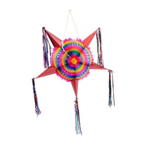 Hemobllo Bunte Faltbare Pinata Deko Stern für Geburtstag Party Spiel Hängend Festliche Feier Zubehör von Hemobllo