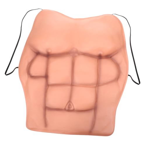 Hemobllo Cosplay Muskelanzug Flexiblem Silikon Realistische Fake Brustmuskeln für Halloween Fasching Kostümparty Komfortables Garment Prop für Junggesellenabschied Einheitsgröße von Hemobllo