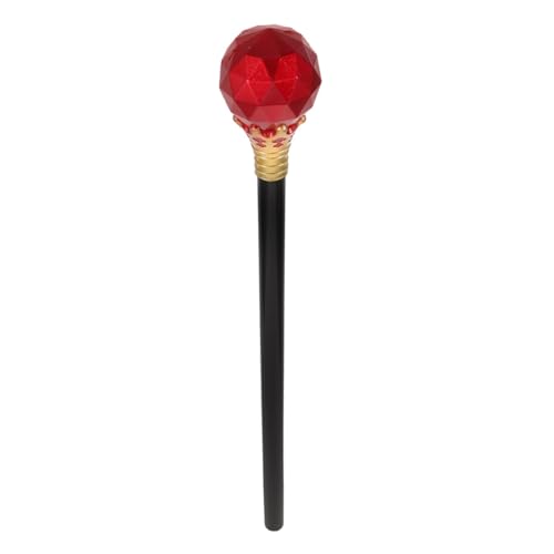 Hemobllo Cosplay Scepter Königin Kostüm Zubehör aus Langlebigem Kunststoff Leicht und Tragbar für Halloween Party Verkleidung und Festliche Anlässe in Gold Rot von Hemobllo