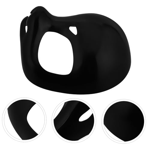 Hemobllo DIY Tierkostüm Maske Schwarze Plastik Animal Cosplay Halbgesichtsmaske für Halloween Karneval Party Furry Suit Verkleidung mit Detaillierter Verarbeitung und Langlebigem Material von Hemobllo