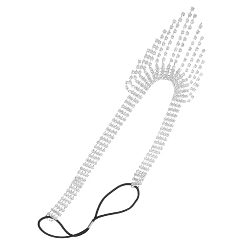 Hemobllo Damen Venetianische Masken Kette mit Funkelnden Strasssteinen Modisches Masquerade Ball Accessoire für Bühnenauftritte Langlebiges Schmuckset in Silber Einzigartiges Cosplay Hemobllo Damen Venetianische Masken Kette mit Funkelnden Strasssteinen Modisches Masquerade Ball Accessoire für Bühnenauftritte Langlebiges Schmuckset in Silber Einzigartiges Cosplay von Hemobllo