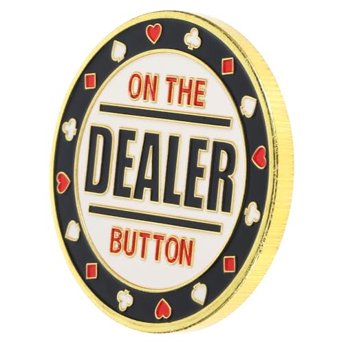 Hemobllo Dealer Button Metall Poker Guard Pokerchip Zähler und Zubehör für Pokerspiele Leicht und Tragbar für Ernsthafte Spieler Farbenfroh und Langlebig von Hemobllo