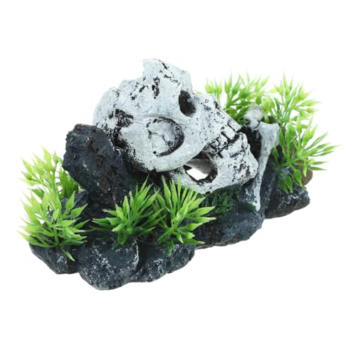Hemobllo Dekoratives Aquarium Schädelkopf Ornament aus Langlebige Aquarium Dekoration für Teiche Fischbecken Einfach zu Pflegen Sorgt für Natürliche Umgebung Hemobllo Dekoratives Aquarium Schädelkopf Ornament aus Langlebige Aquarium Dekoration für Teiche Fischbecken Einfach zu Pflegen Sorgt für Natürliche Umgebung von Hemobllo