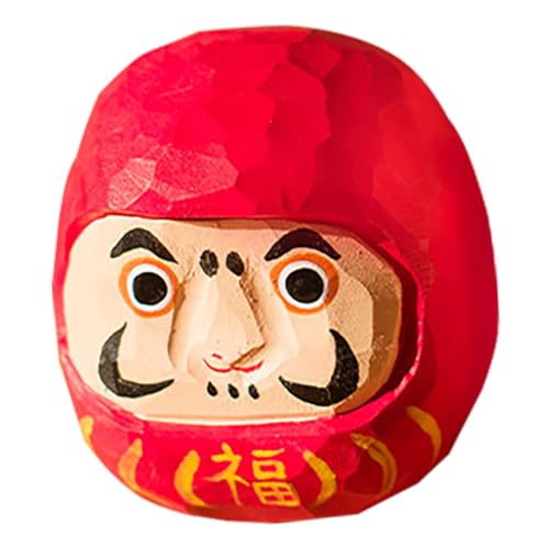 Hemobllo Dharma-Ei-Verzierung -Puppen Wunschpuppen japanische Statue hölzern rot Hemobllo Dharma-Ei-Verzierung -Puppen Wunschpuppen japanische Statue hölzern rot von Hemobllo