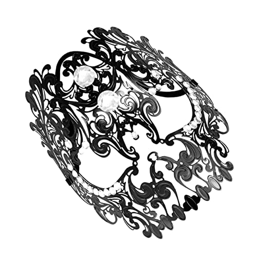 Hemobllo Diamantbesetzte Halbgesichtsmaske Metall für Fasching und Halloween Leichte und Langlebige Masquerade Maske mit Schnürung Unisex Kostümzubehör für Ball und Party Hemobllo Diamantbesetzte Halbgesichtsmaske Metall für Fasching und Halloween Leichte und Langlebige Masquerade Maske mit Schnürung Unisex Kostümzubehör für Ball und Party von Hemobllo
