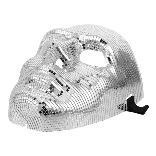 Hemobllo Disco Ball Maske für Erwachsene Glitzernde Kostümmaske für Maskerade Karneval Halloween Cosplay Leicht Bequemes Accessoire für Party Nachtclub Hemobllo Disco Ball Maske für Erwachsene Glitzernde Kostümmaske für Maskerade Karneval Halloween Cosplay Leicht Bequemes Accessoire für Party Nachtclub von Hemobllo