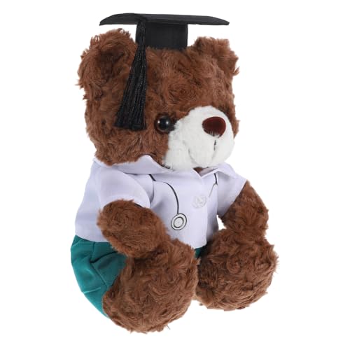 Hemobllo Doktor Abschlussbär Abschlussbär Puppe Glückwunsch Absolvent Tierpuppe Dekorierter Bär Zum Abschluss Abschlussbär Abschlusstierspielzeug Abschlusssaison Tierspielzeug von Hemobllo