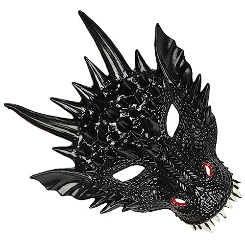Hemobllo Drachenkopfmaske für Halloween Realistische Cosplay Maske für Karneval und Fasching aus Hochwertigem PU Material Bequem und Langlebig für Kostümpartys und Maskeraden von Hemobllo