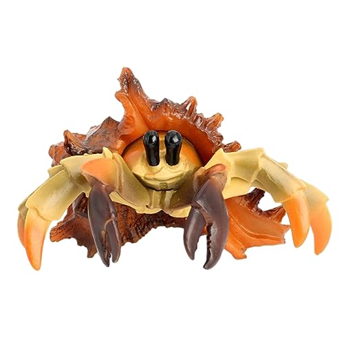 Hemobllo Einsiedlerkrebs- Einsiedlerkrebs aus Plastik Meerestiermodell pagurisches Simulation pagurisches Modell pagurische Verzierung Brown von Hemobllo