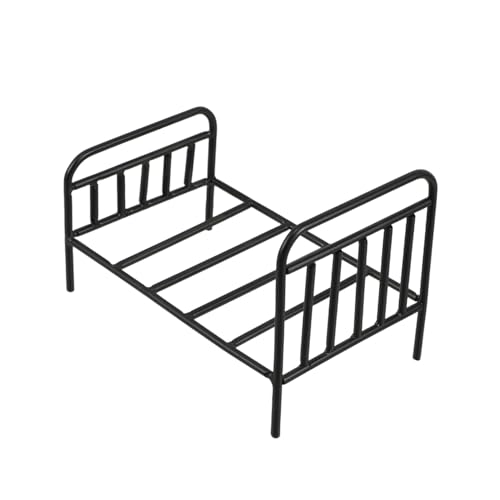 Hemobllo Eisenbett Blumentopfhalter Dekorativer Pflanzständer für Puppenhaus Schlafzimmermöbel Vintage Design Multifunktionale Verwendung Raumdeko von Hemobllo