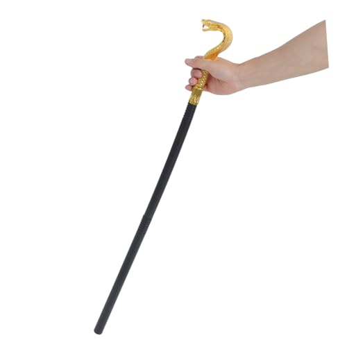 Hemobllo Goldener Schlangenkopf Gehstock Ägyptischer Kostüm Requisite Stangen Schlangenkopf Halloween Cosplay Party Zubehör Hemobllo Goldener Schlangenkopf Gehstock Ägyptischer Kostüm Requisite Stangen Schlangenkopf Halloween Cosplay Party Zubehör von Hemobllo