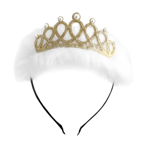 Hemobllo Haarreifen Krone Weihnachten Plüsch Stirnband Leicht Sicher Party Geburtstag Accessoire Mädchen Kopfband Glitzer Festlich Zufällige Farbe Zufällige Farbe von Hemobllo
