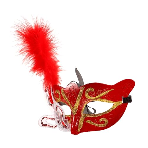 Hemobllo Halbgesichts Maske mit Federschmuck Leichte Karnevalsmaske für Halloween und Cosplay Atmungsaktive Masquerade Maske für Party Bühne Tanzveranstaltungen Einzigartiges Design Hemobllo Halbgesichts Maske mit Federschmuck Leichte Karnevalsmaske für Halloween und Cosplay Atmungsaktive Masquerade Maske für Party Bühne Tanzveranstaltungen Einzigartiges Design von Hemobllo