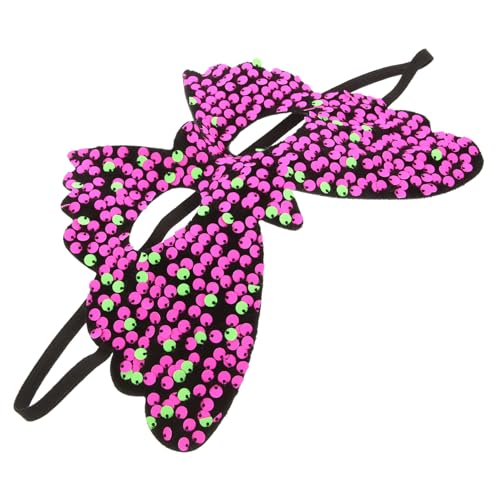 Hemobllo Halbgesichts Schmetterlingsmaske mit Pailletten für Halloween Party Verstellbar Komfortabel Vielseitig Einsetzbar Geeignet für Maskenball Karneval Kostümfest Damen und Herren von Hemobllo