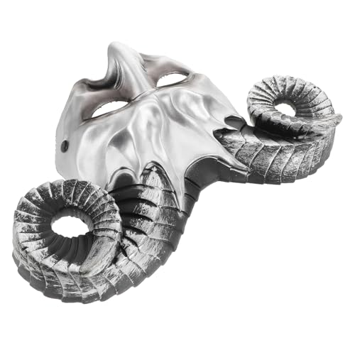 Hemobllo Halloween Cosplay Maske mit Silbernen Ochsenhörnern Gruselige Gesichtsbedeckung für Karneval Maskenball Themenparty und Kostümfest Auffälliges Party Dekorations Accessoire Hemobllo Halloween Cosplay Maske mit Silbernen Ochsenhörnern Gruselige Gesichtsbedeckung für Karneval Maskenball Themenparty und Kostümfest Auffälliges Party Dekorations Accessoire von Hemobllo