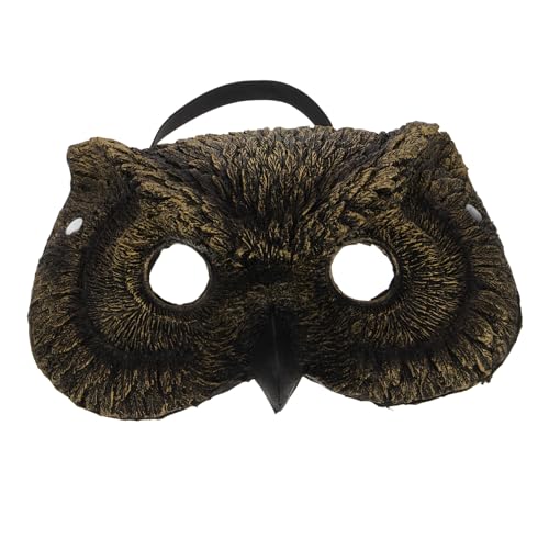 Hemobllo Halloween Eulenmaske PU Wiederverwendbare Cosplay Maske für Frauen Leichte Bequeme Verkleidung für Kostümpartys Festivals Requisite für Halloween von Hemobllo