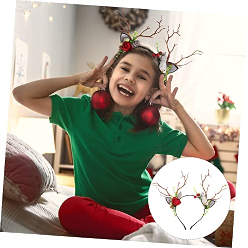 Hemobllo Halloween Haarreif Erwachsene Hirschgeweih Baumzweig Haarband Weihnachts Kopfschmuck Party Zubehör von Hemobllo