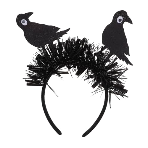 Hemobllo Halloween Haarreif mit Schwarzem Rabenmotiv Leichtes Komfortables Stirnband für Party und Cosplay Robustes Material Kompakt und Druckentlastend für Halloween und Themenfeste von Hemobllo