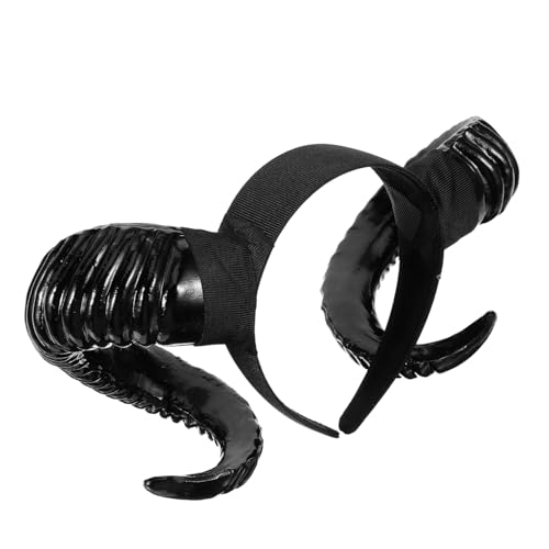 Hemobllo Halloween Haarschmuck Schafhorn Haarreif Einteilig Leicht Langlebig Weich Festlicher Kopfschmuck für Karneval Halloween Party Cosplay und Kostüme von Hemobllo