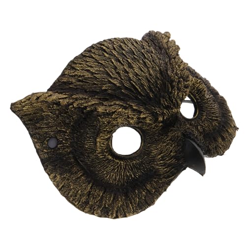 Hemobllo Halloween Katzenkopf Maske aus Leichtem PU Schaum Elastisch und Goldfarbene Tiermaskerade für Erwachsene für Halloween Karneval Cosplay und Partyveranstaltungen von Hemobllo