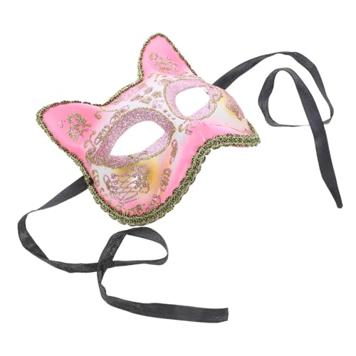 Hemobllo Halloween Katzenmaske Halbgesichtsmaske aus Leichtem Kunststoff Realistische Pinke Cat Cosplay Maske für Party Festival Kostüm und Fotorequisiten und für Mädchen Hemobllo Halloween Katzenmaske Halbgesichtsmaske aus Leichtem Kunststoff Realistische Pinke Cat Cosplay Maske für Party Festival Kostüm und Fotorequisiten und für Mädchen von Hemobllo